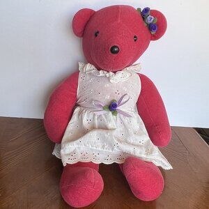 20” North American Bear 1979 Pink Barbara Eisenberg Haiti White Dress